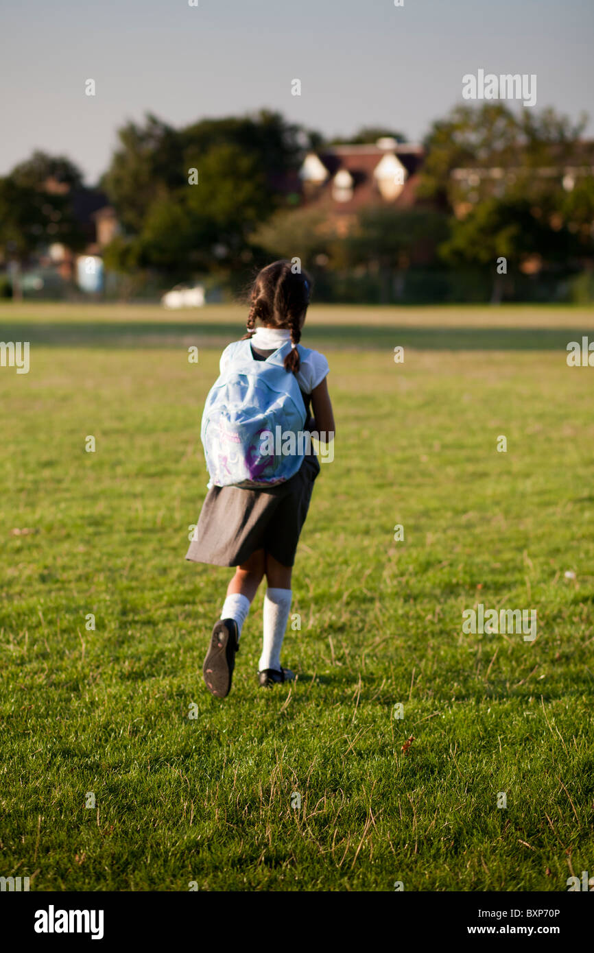 girl walking home from school Stock Photo Alamy