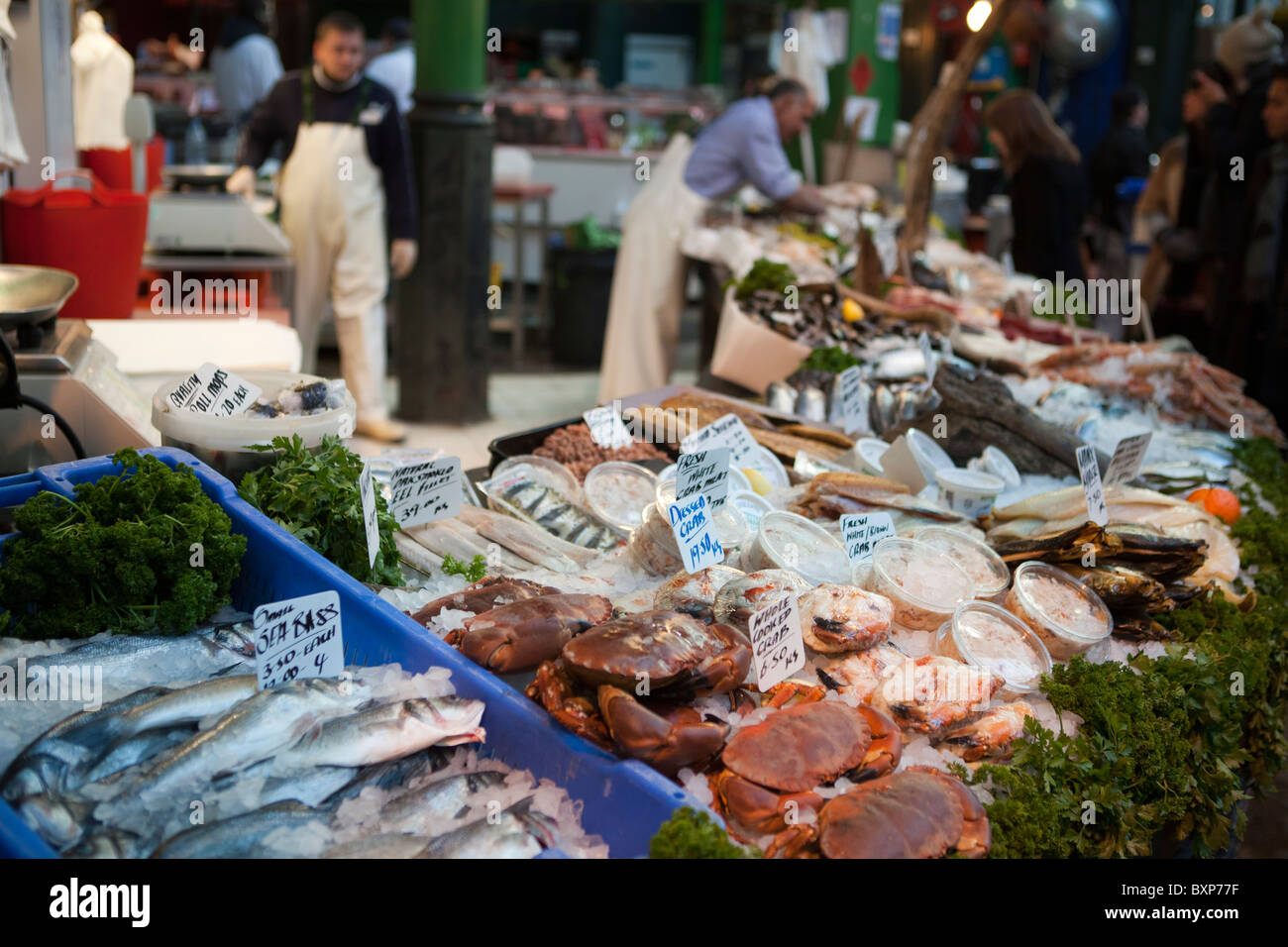 Fishmongers,Borough Market,London Stock Photo