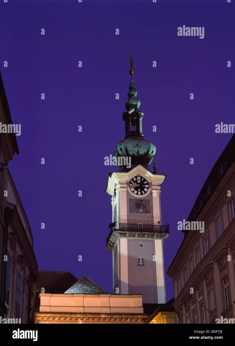 Linz clock tower hi-res stock photography and images - Alamy