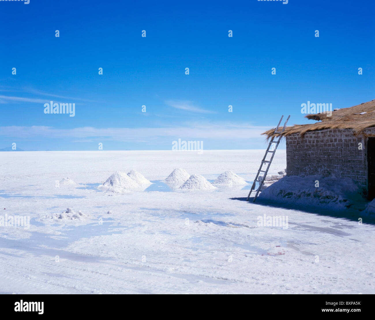 Salt Hotel, Uyuni Salt Flat Stock Photo