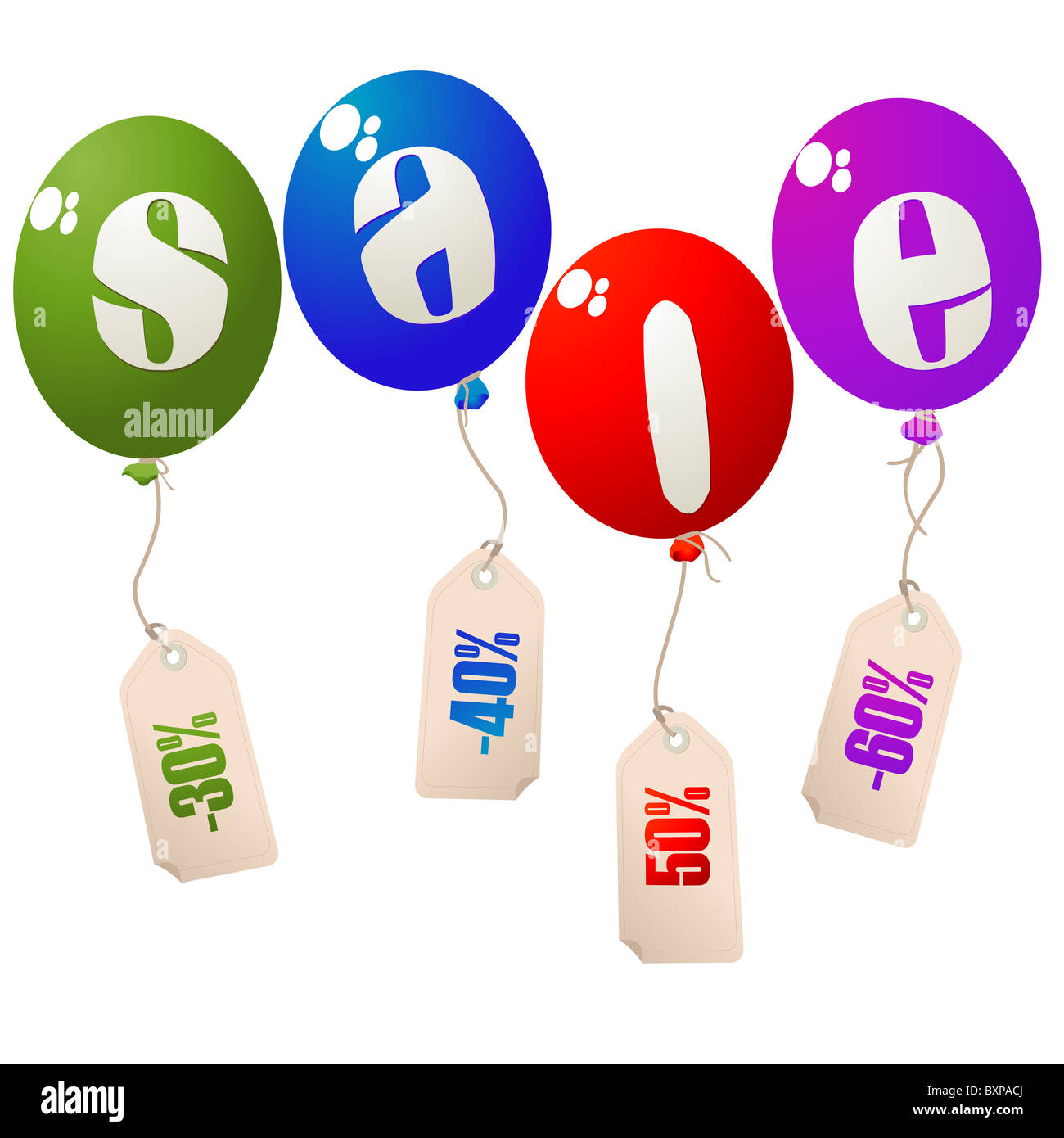 sale balloons concept Stock Photo