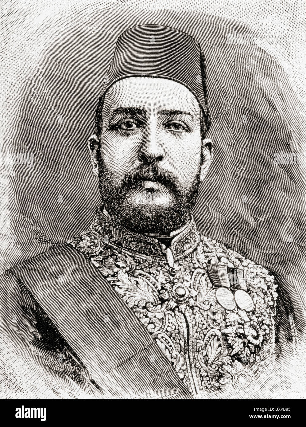 Muhammed Tewfik Pasha,Tawfiq of Egypt, 1852 to 1892. Khedive of Egypt and Sudan Stock Photo
