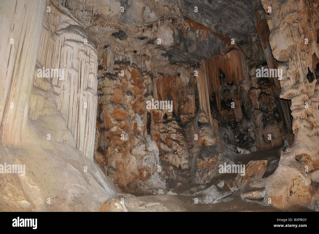 Dripstone formations in Cango Caves, Oudtshoorn, South Africa Stock Photo