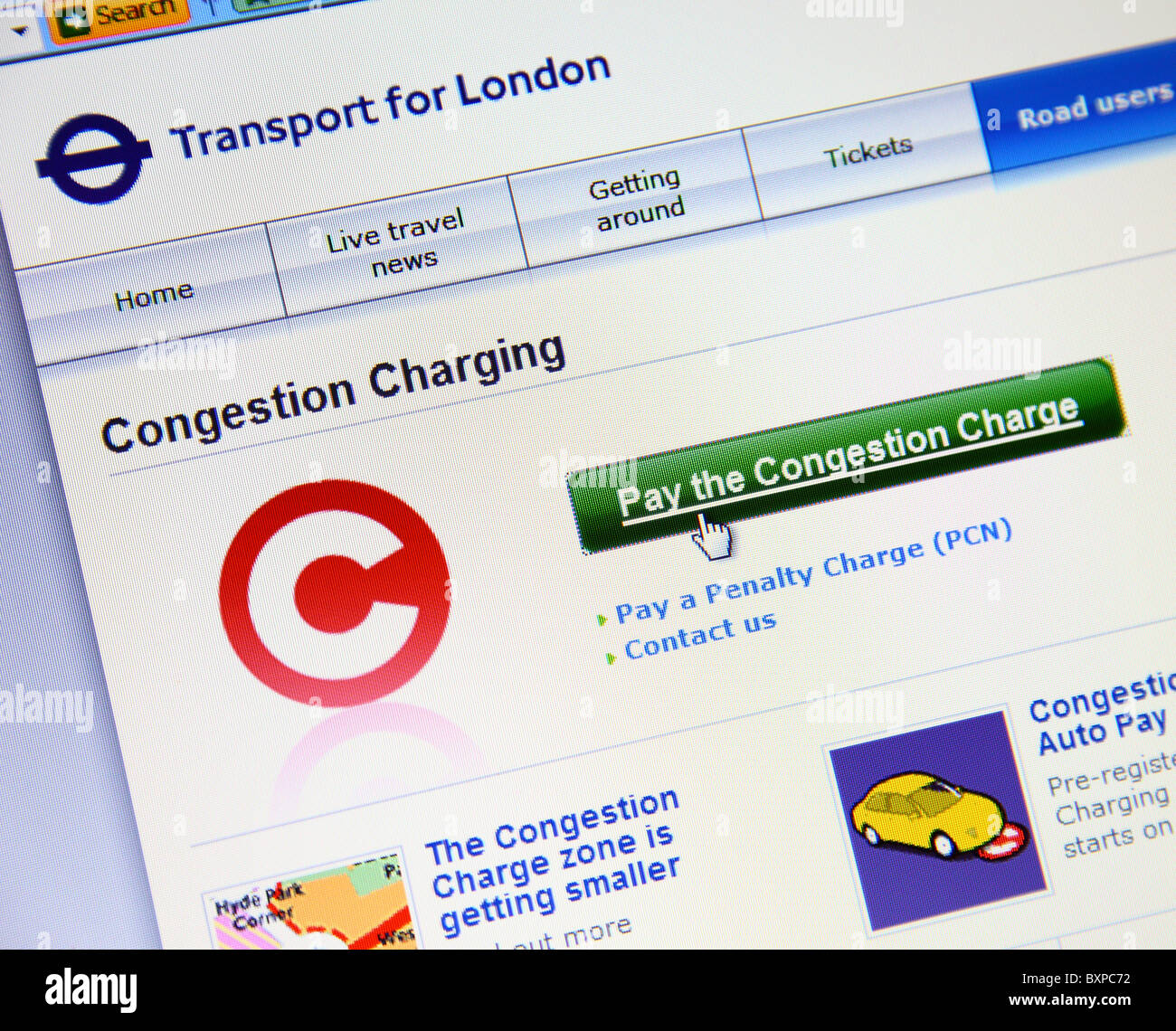 Transport For London TFL Congestion Charge Online Payment Website transport-for-london-tfl-congestion-charge-online-payment-website