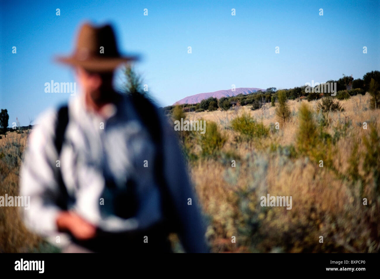 Outback Guide Person Guide Leading Bush Walk In The Outback Stock Photo - Alamy