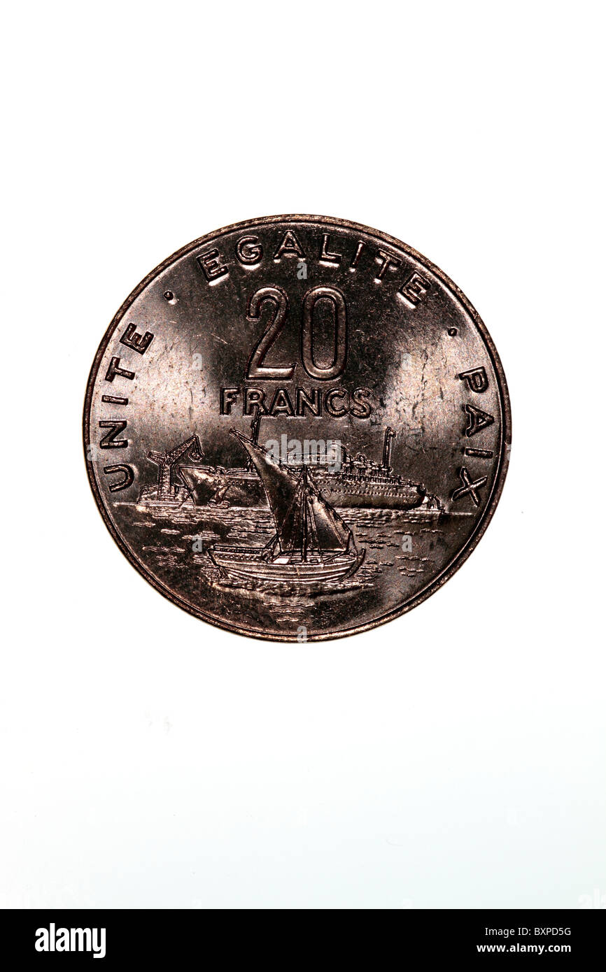 Djibouti coin - 20 Francs Stock Photo
