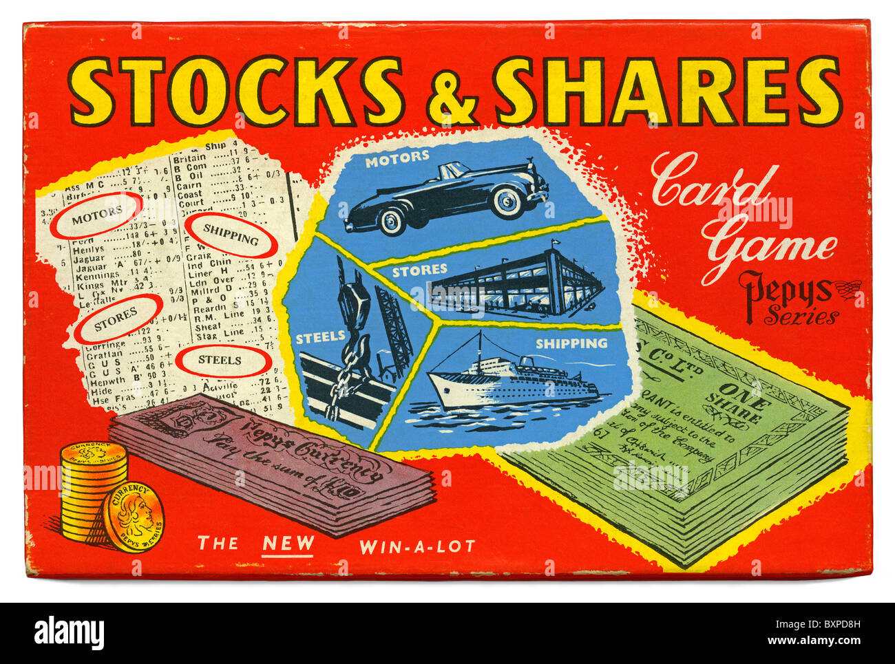 Vintage card game, Stocks and Shares, c. 1960 Stock Photo Alamy