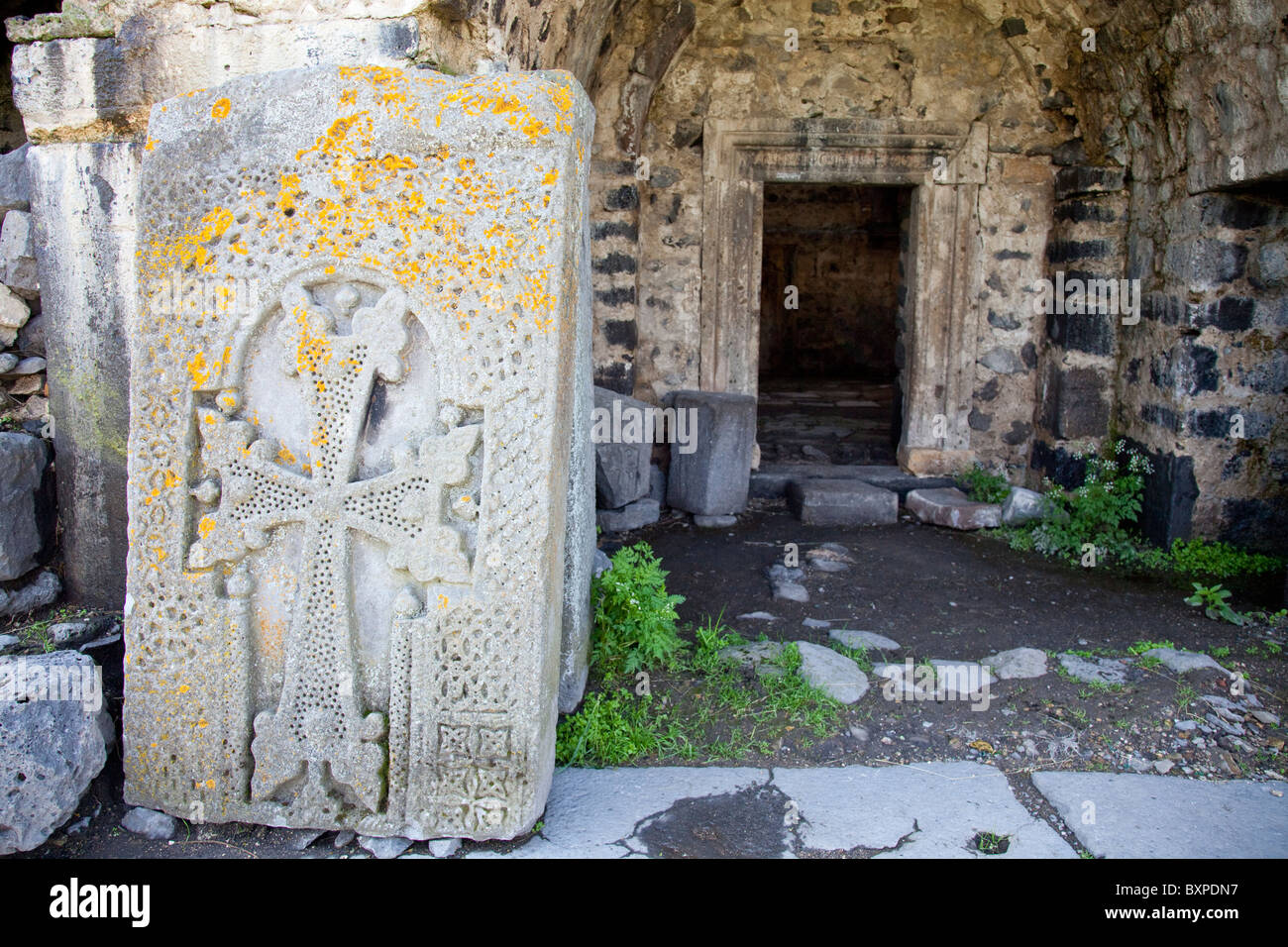 Armenian Church inside the Fortress of Lori Berd in Northern Armenia Stock Photo