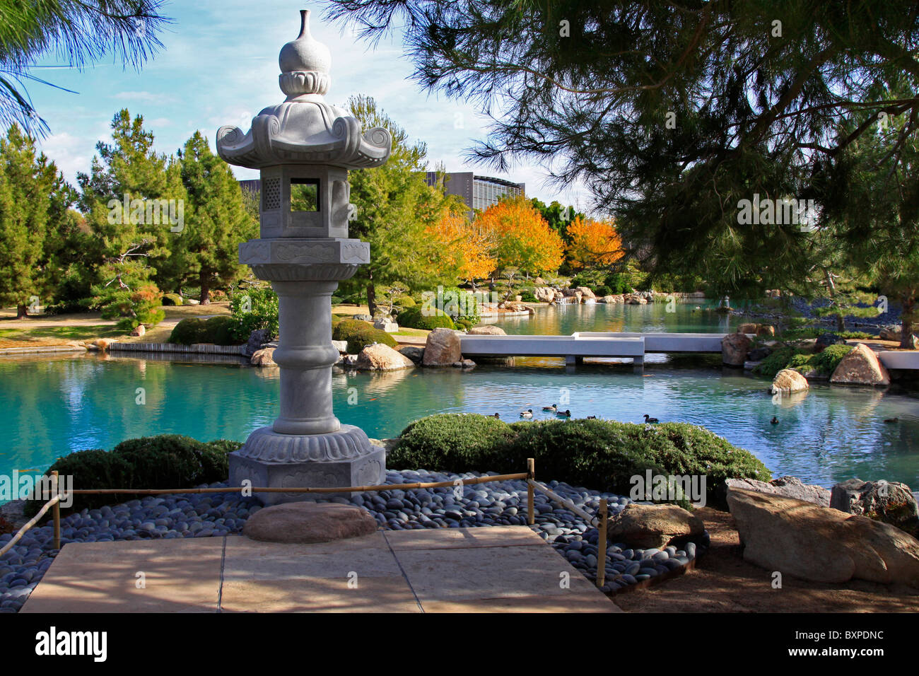 Kasuga Stone Lantern Graces A Viewpoint At The Japanese Friendship