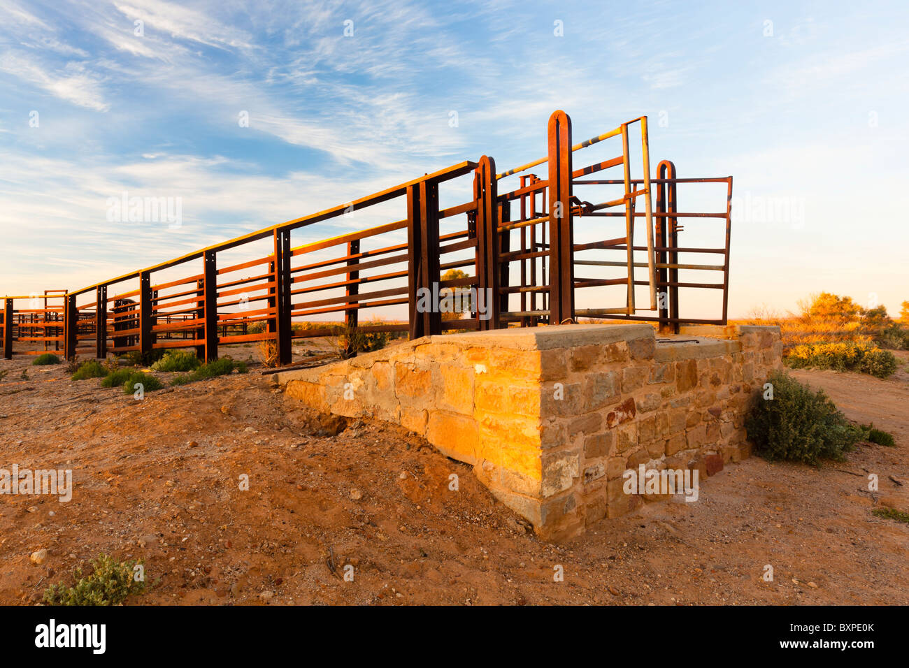 Cattle Yards at Coward Springs made from recycled Old Ghan railway