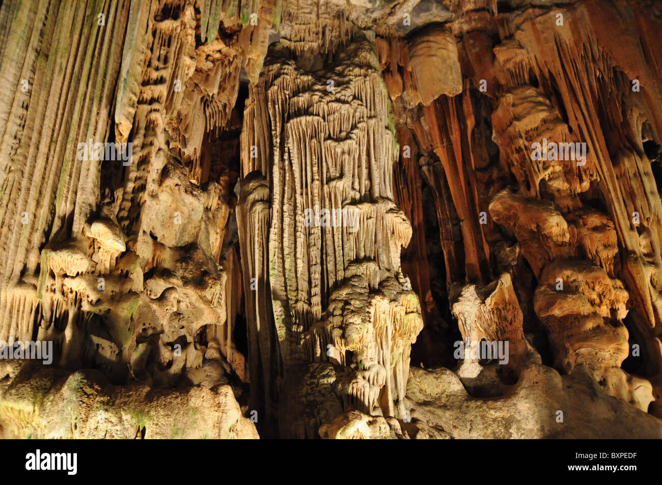 Dripstone formations in Cango Caves, Oudtshoorn, South Africa Stock Photo