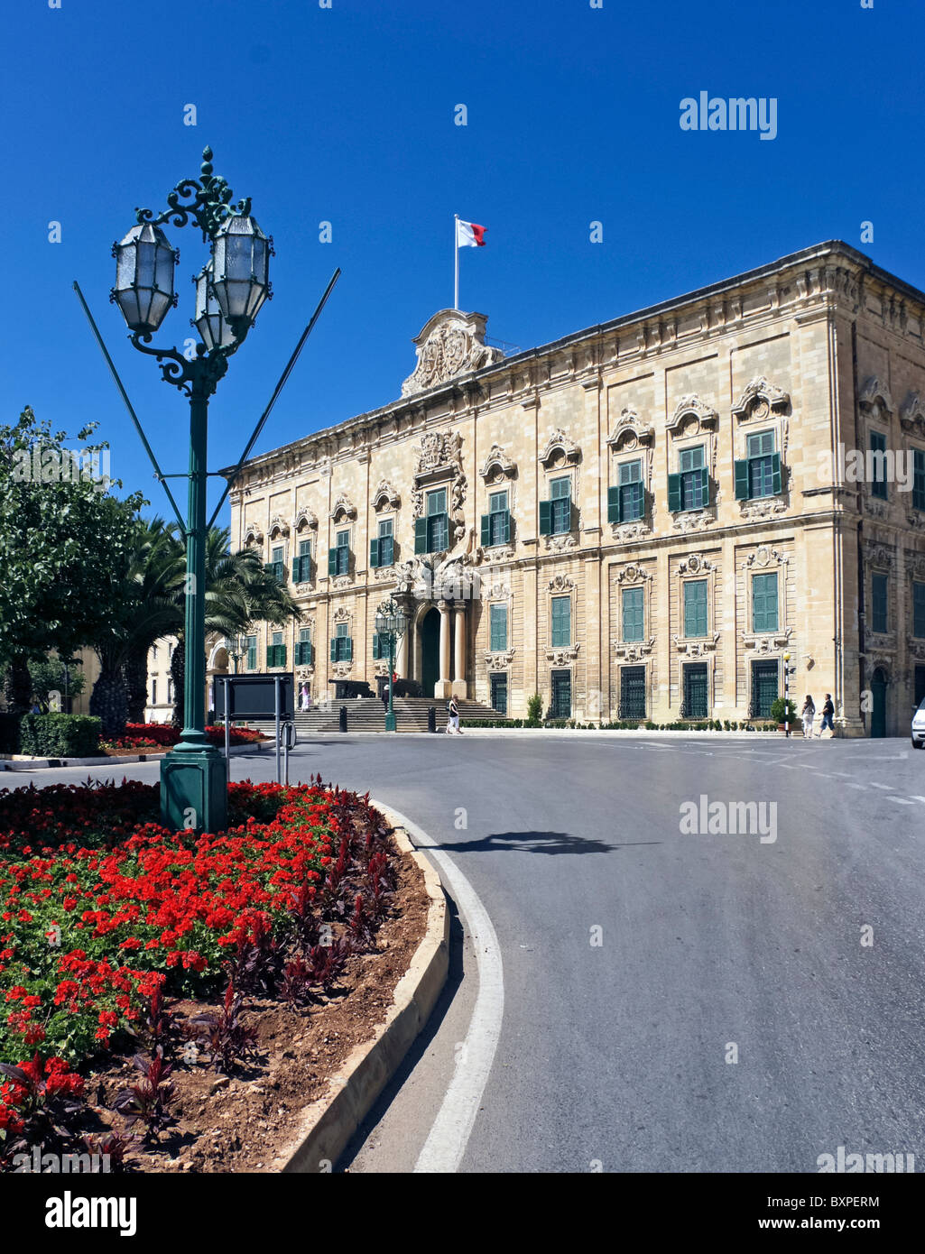 Auberge de Castile et Leon building in Valletta the official residence of the Prime Minister of Malta Stock Photo