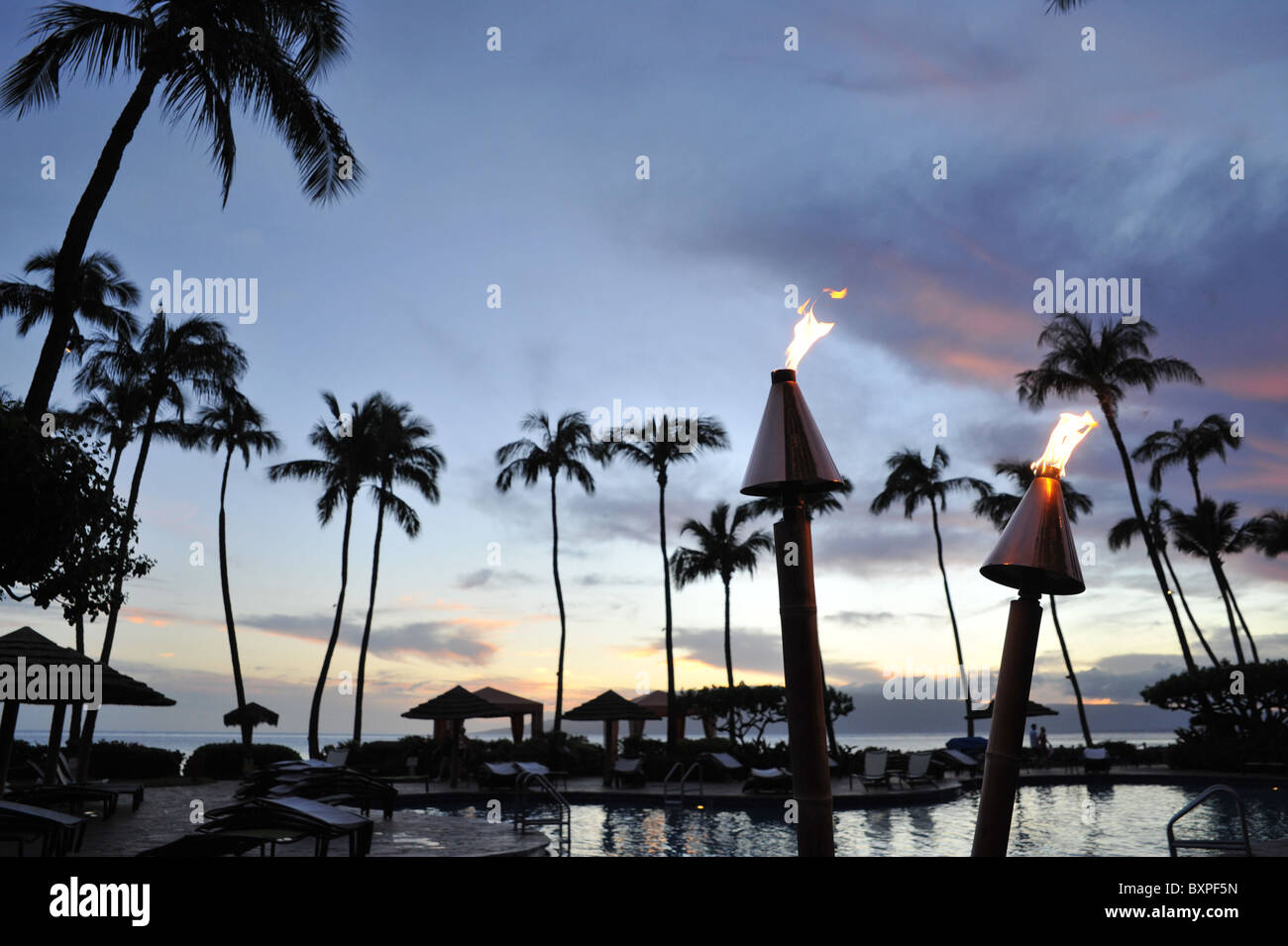 Hawaiian island resort Stock Photo Alamy