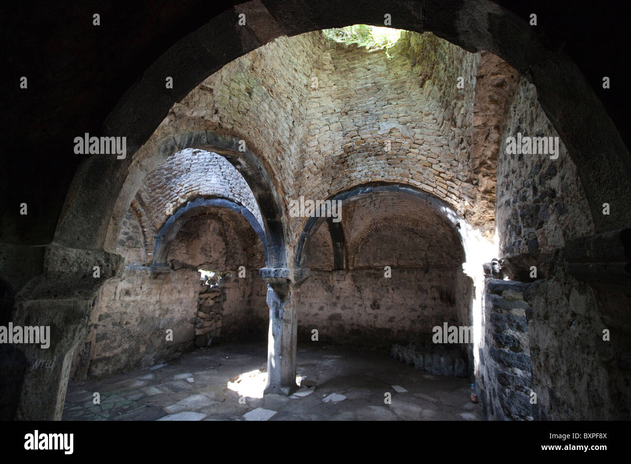 Inside the Armenian Church in the Fortress of Lori Berd in Northern Armenia Stock Photo