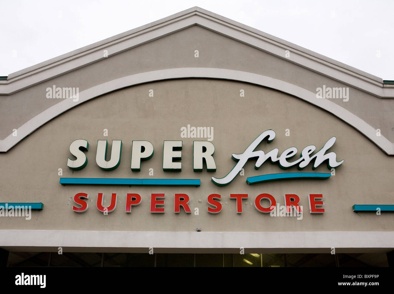 A Super Fresh grocery store.  Stock Photo