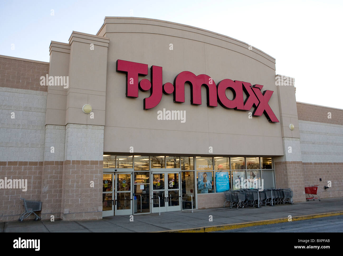 A TJ Maxx discount clothing store.  Stock Photo