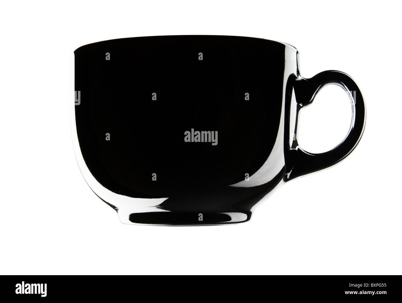 black empty cup isolated on a white background Stock Photo Alamy