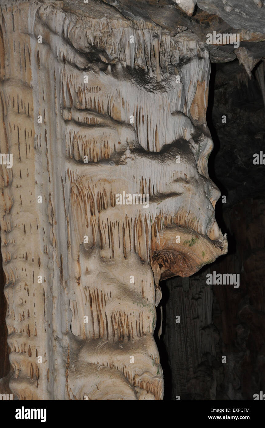 Dripstone formations in Cango Caves, Oudtshoorn, South Africa Stock ...