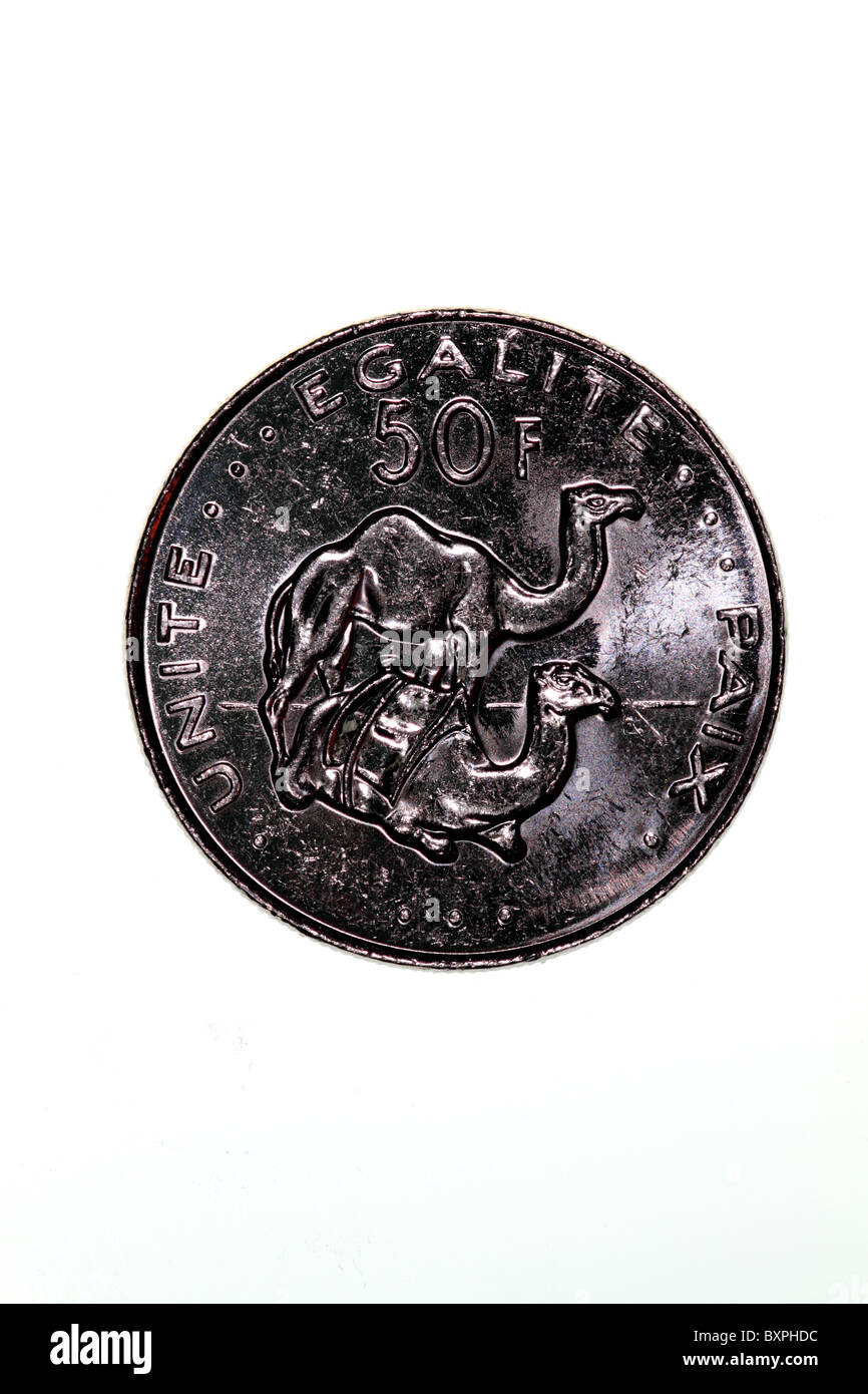 Djibouti coin - 50 Francs Stock Photo