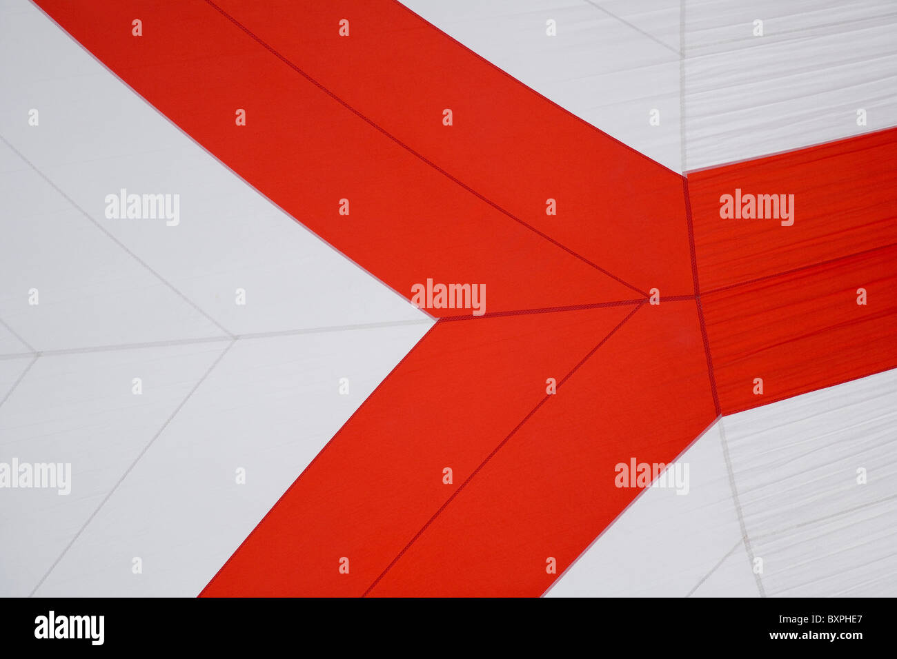 Detail of a spinnaker sail Stock Photo