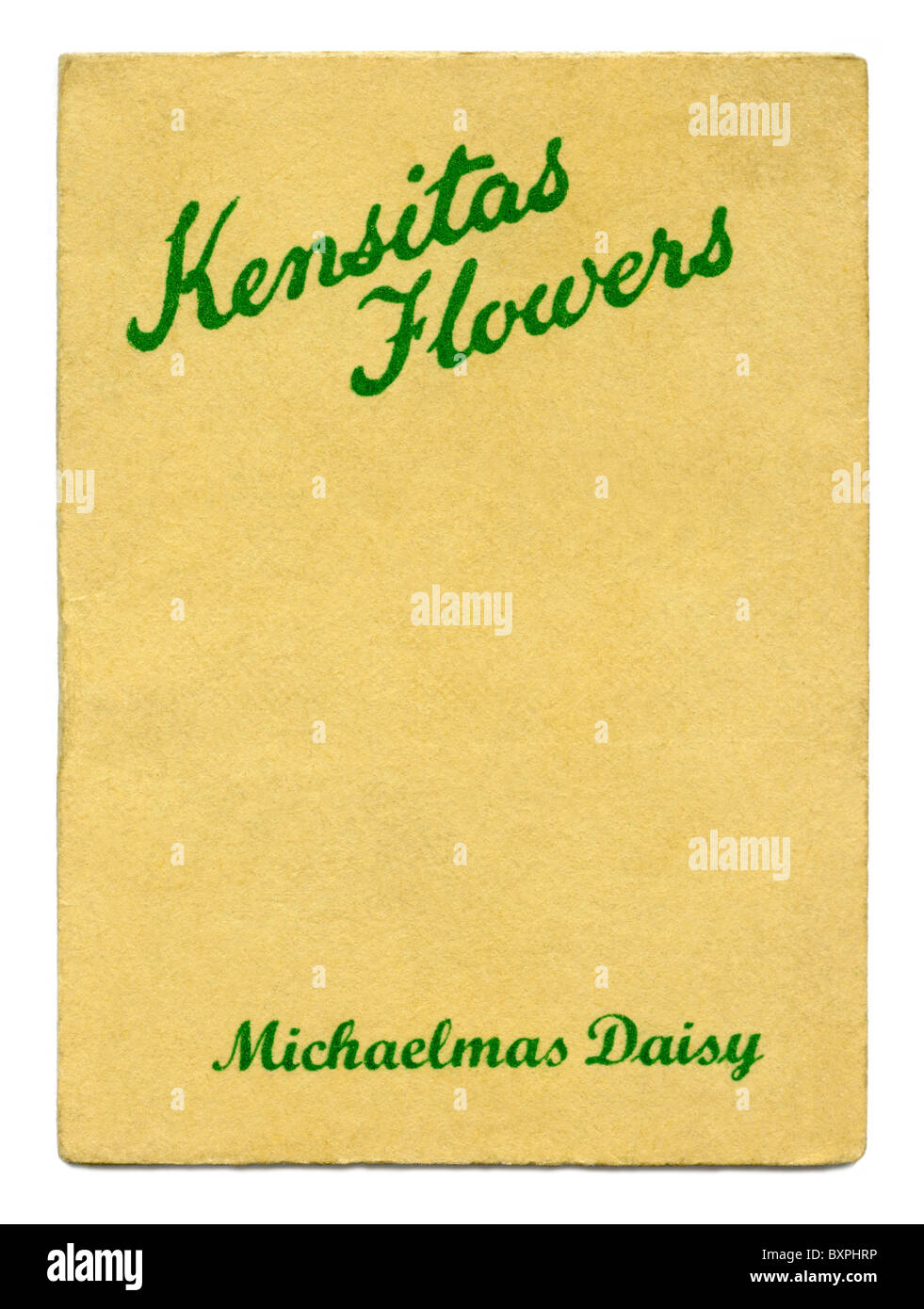 Kensitas Flowers cigarette card folder containing a silk flower inside,  given away in packs of cigarettes in 1933 Stock Photo