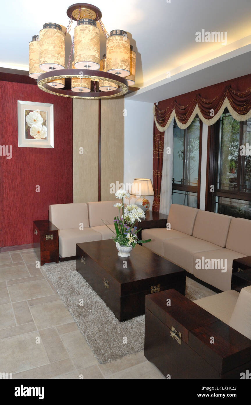 Inside a new modern home in Yangzhou China Stock Photo