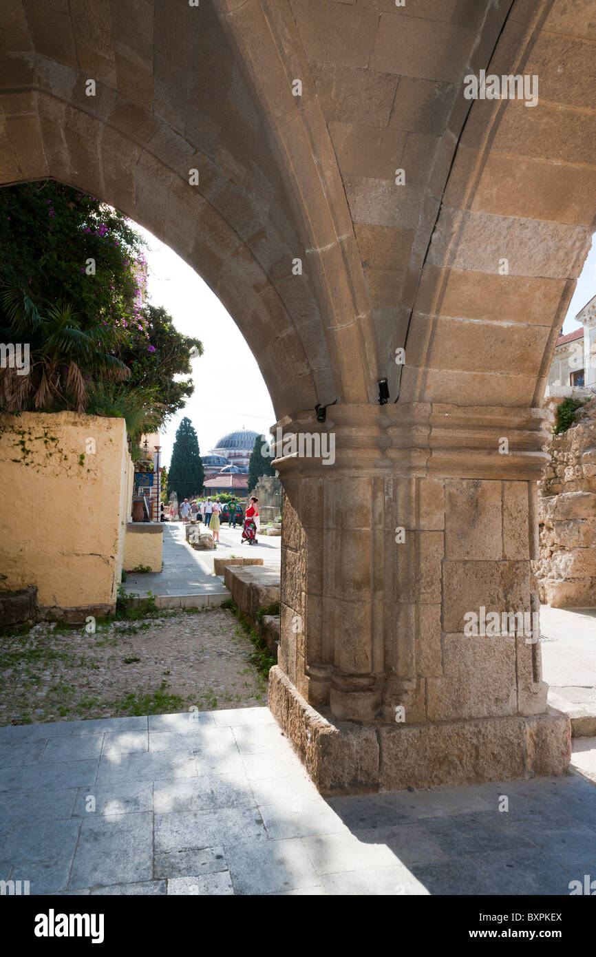 Archway. Stone Arches Rhodes Greece Stock Photo