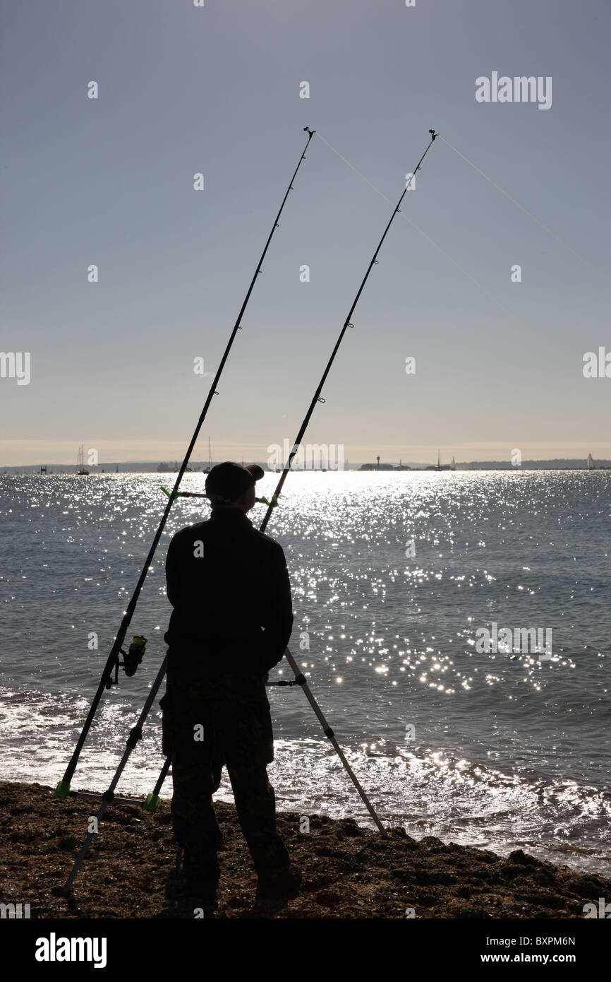 Sea fishing at Hamble, Southampton, Uk Stock Photo Alamy