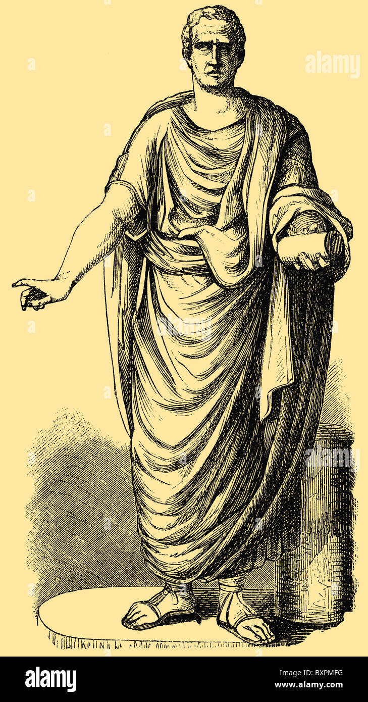 Marcus Tullius Cicero (106 v. Chr. - 43 v. Chr.), Roman philosopher, statesman, lawyer, political theorist, and Roman constituti Stock Photo