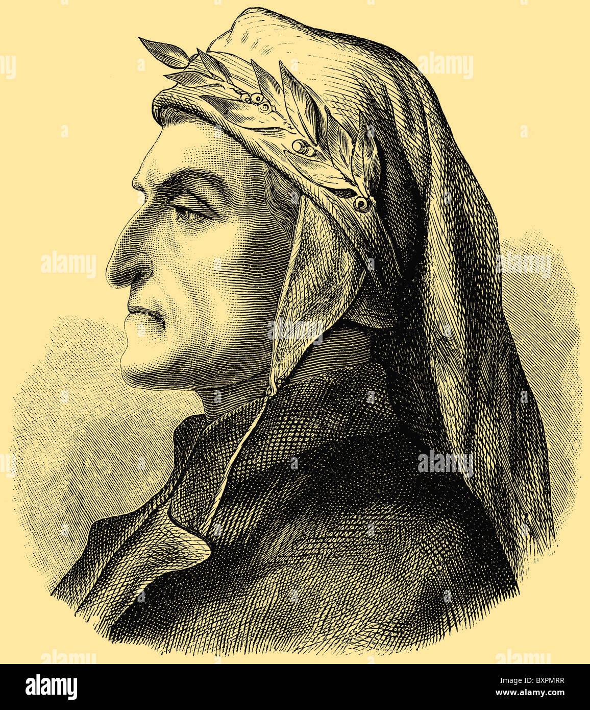 Dante Alighieri (1265 - 1321), Italian poet Stock Photo