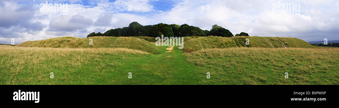 badbury rings iron age hill fort dorset Stock Photo - Alamy