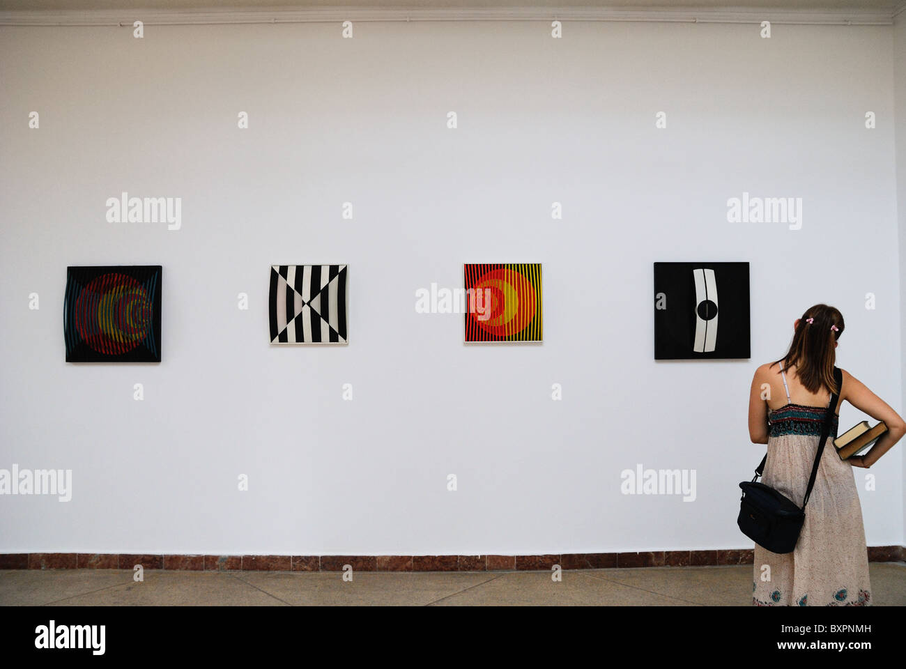 The exhibition of creative modern art objects in Lviv, Ukraine Stock Photo