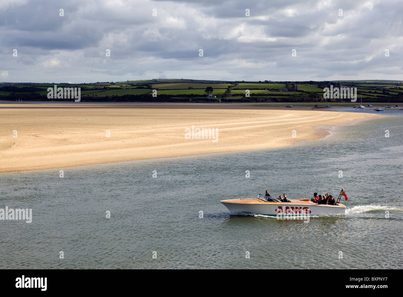Speedboat trips at Padstow in Cornwall Stock Photo