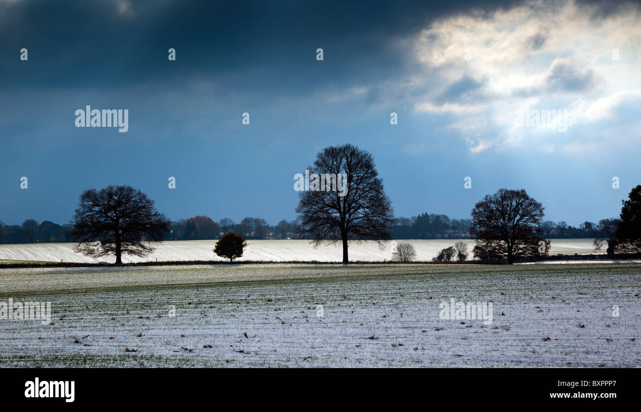 Winter England Rural Winter rural scene in the Chiltern Hills Oxfordshire England UK Stock ...