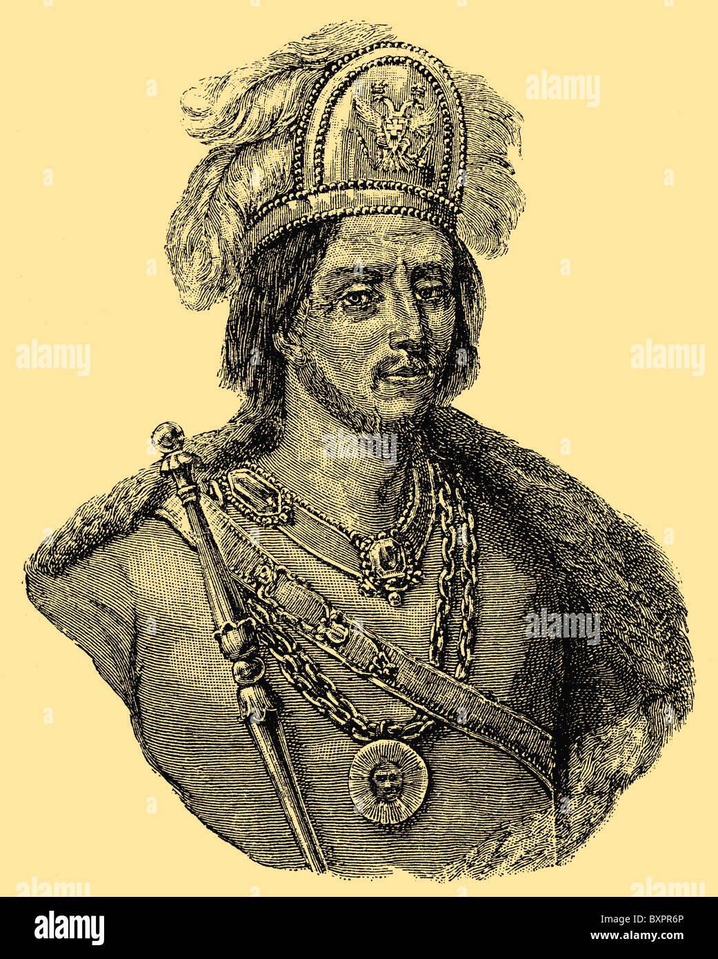 Moctezuma II (1466–1520), Montezuma, the ninth Aztec Emperor, ruler at the beginning of the Spanish conquest of Mexico Stock Photo
