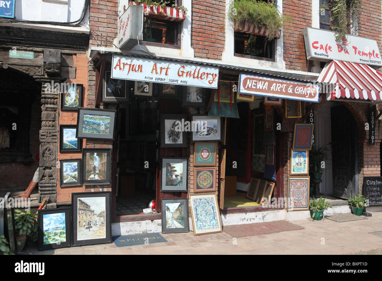 A art gallery in Durbar Square, Patan, Kathmandu Valley, Nepal, Asia ...