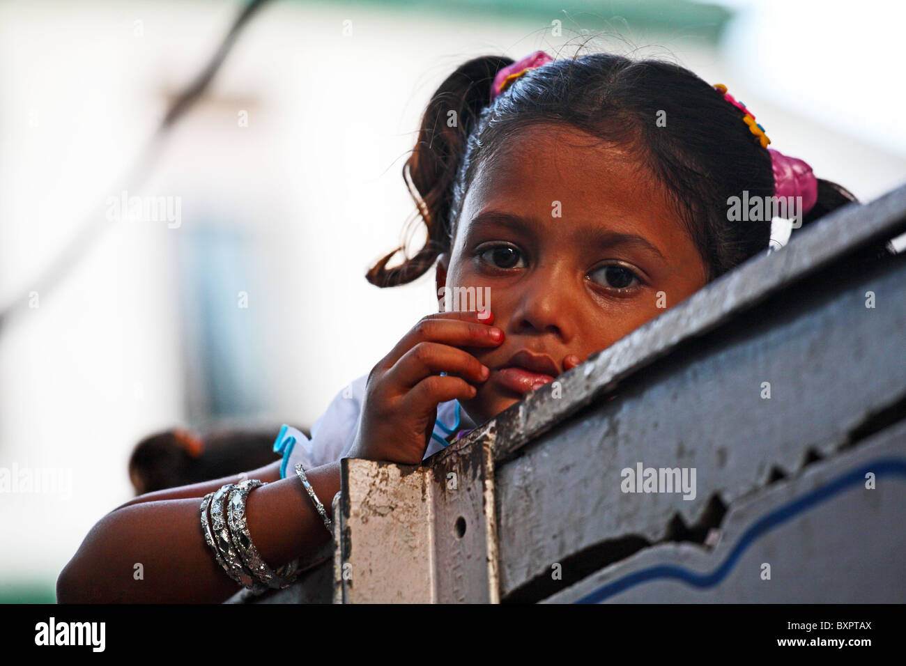 Child on street in Calcutta, India Stock Photo