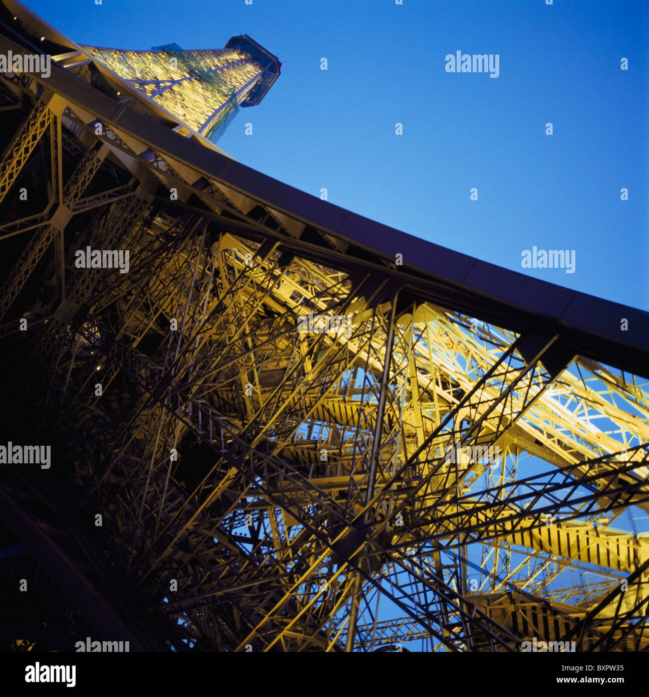 The Eiffel Tower At Dusk Stock Photo Alamy
