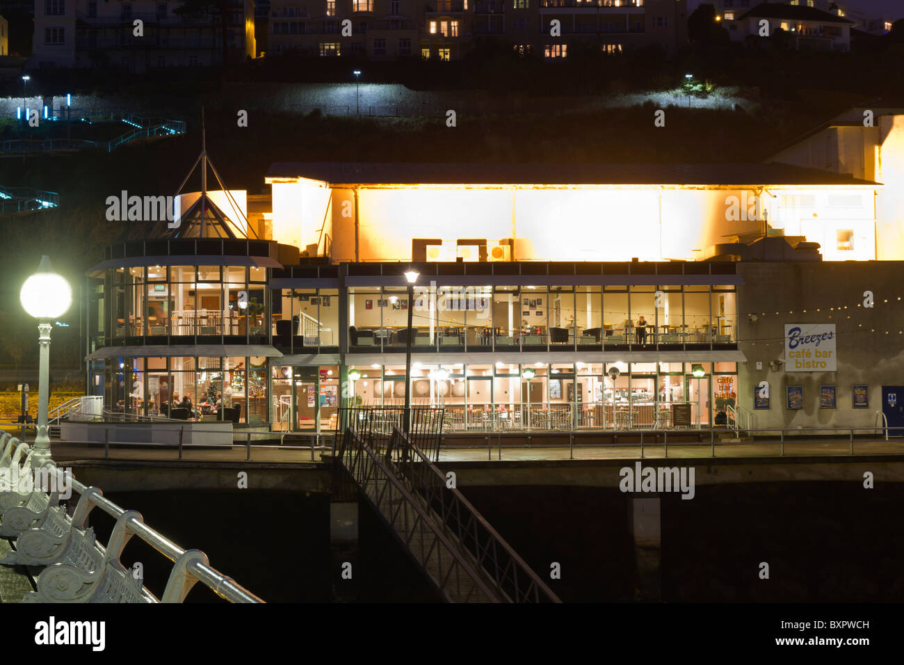 Torquay theatre at night Stock Photo