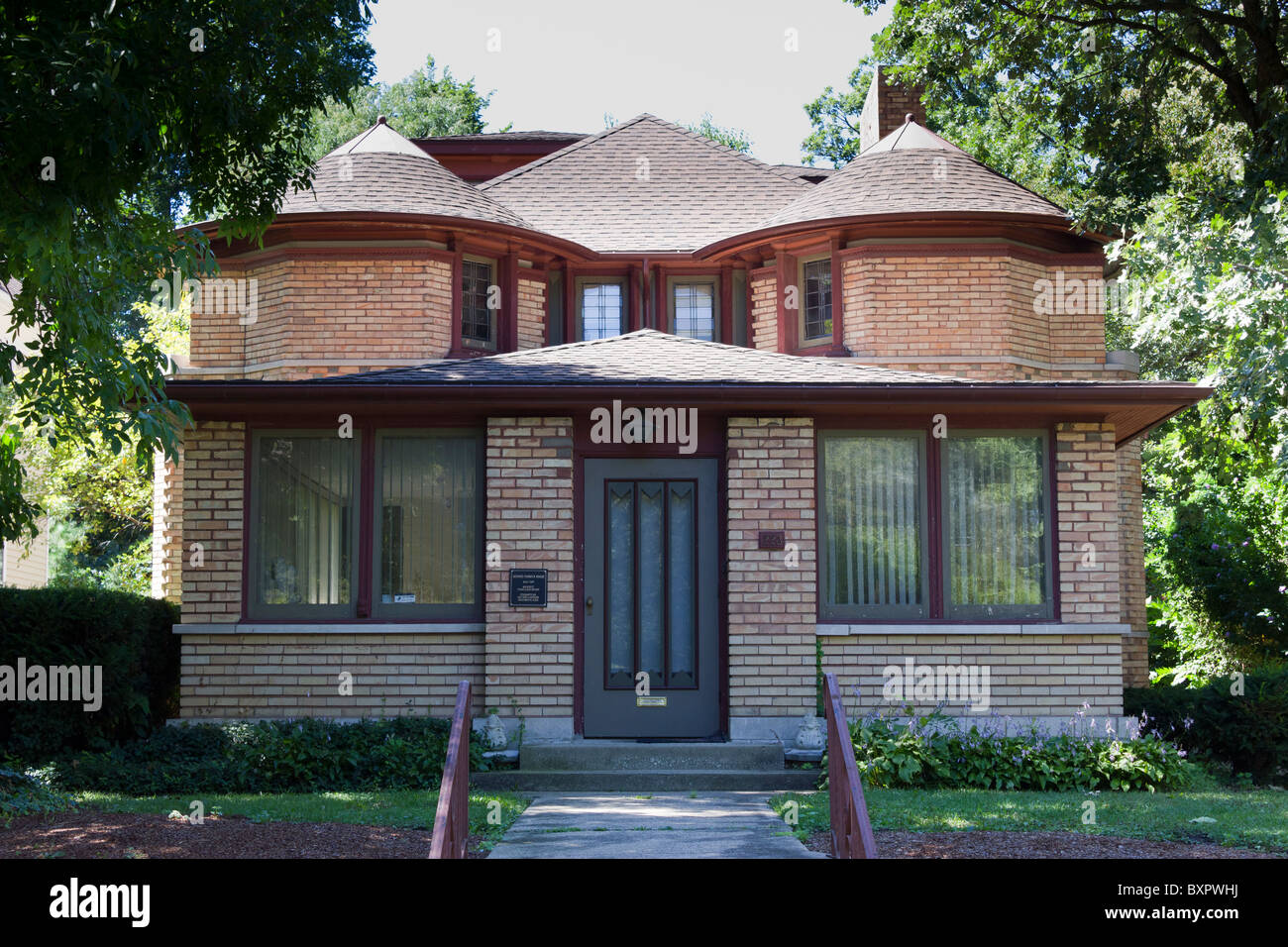 house by Frank Lloyd Wright, Oak Park, Chicago, Illinois, USA Stock