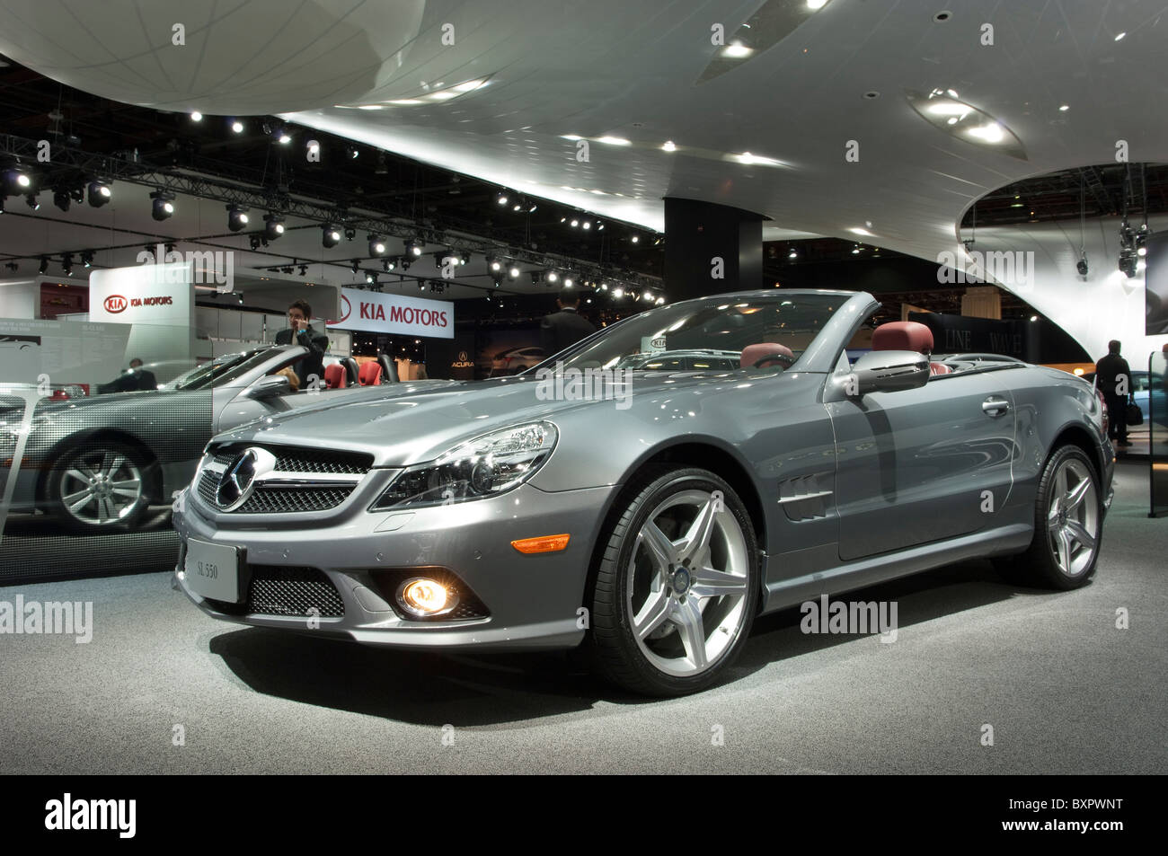Mercedes SL-500 at the 2010 North American International Auto Show in Detroit Stock Photo