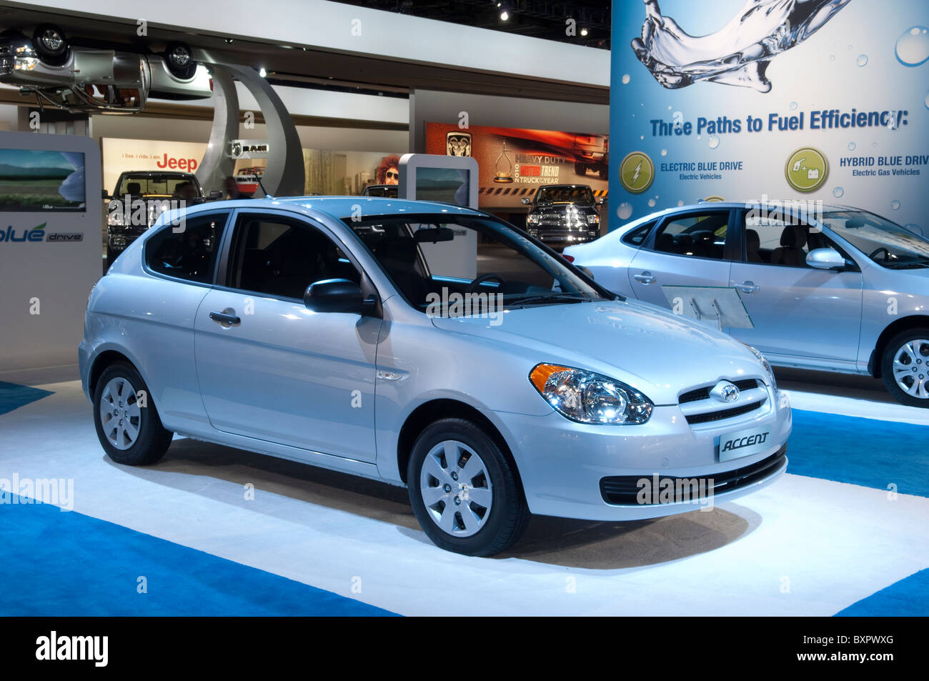 Hyundai Accent at the 2010 North American International Auto Show in Detroit Stock Photo