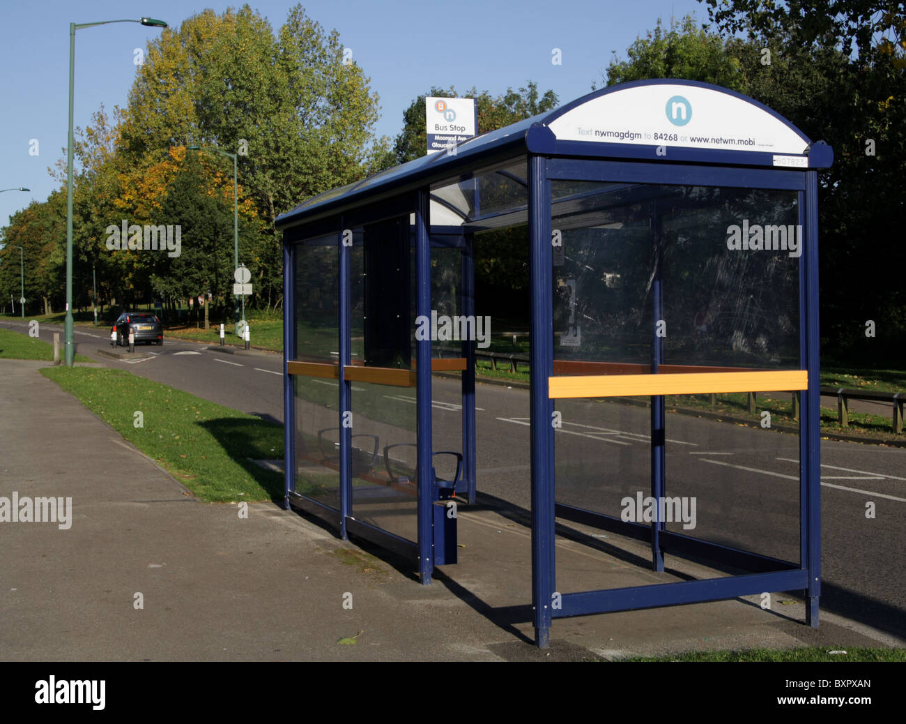 Simply bus stop, National Express West Midlands, Birmingham UK Stock Photo