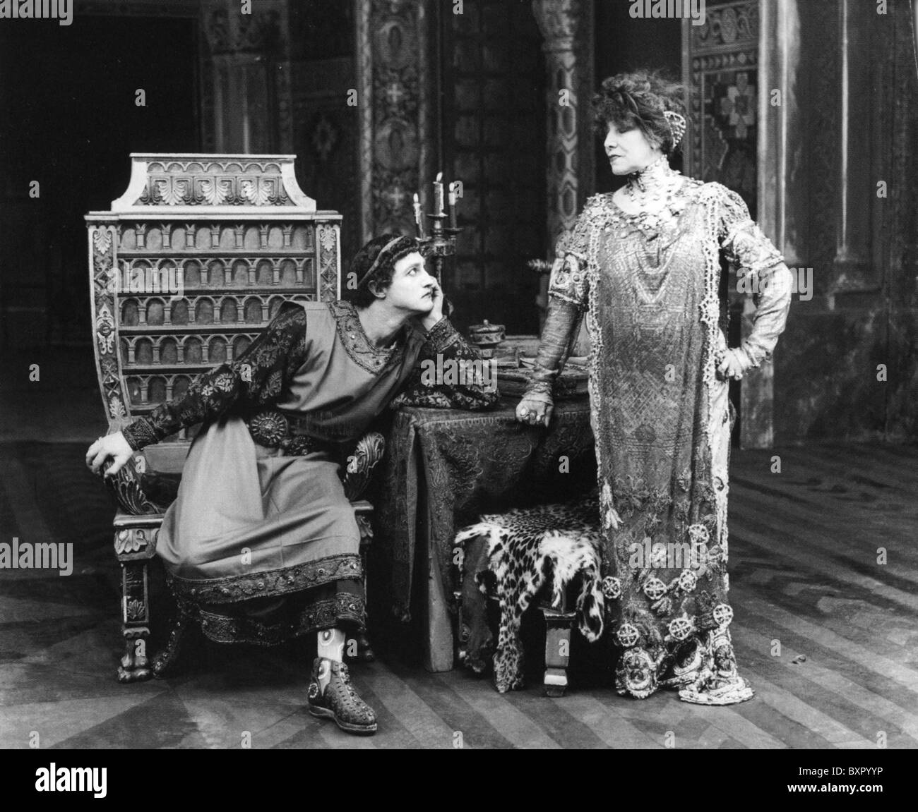 SARAH BERNHARDT (1844-1923) French actress in Theodora at London Coliseum  in June 1911, a role she had first played in 1884 Stock Photo