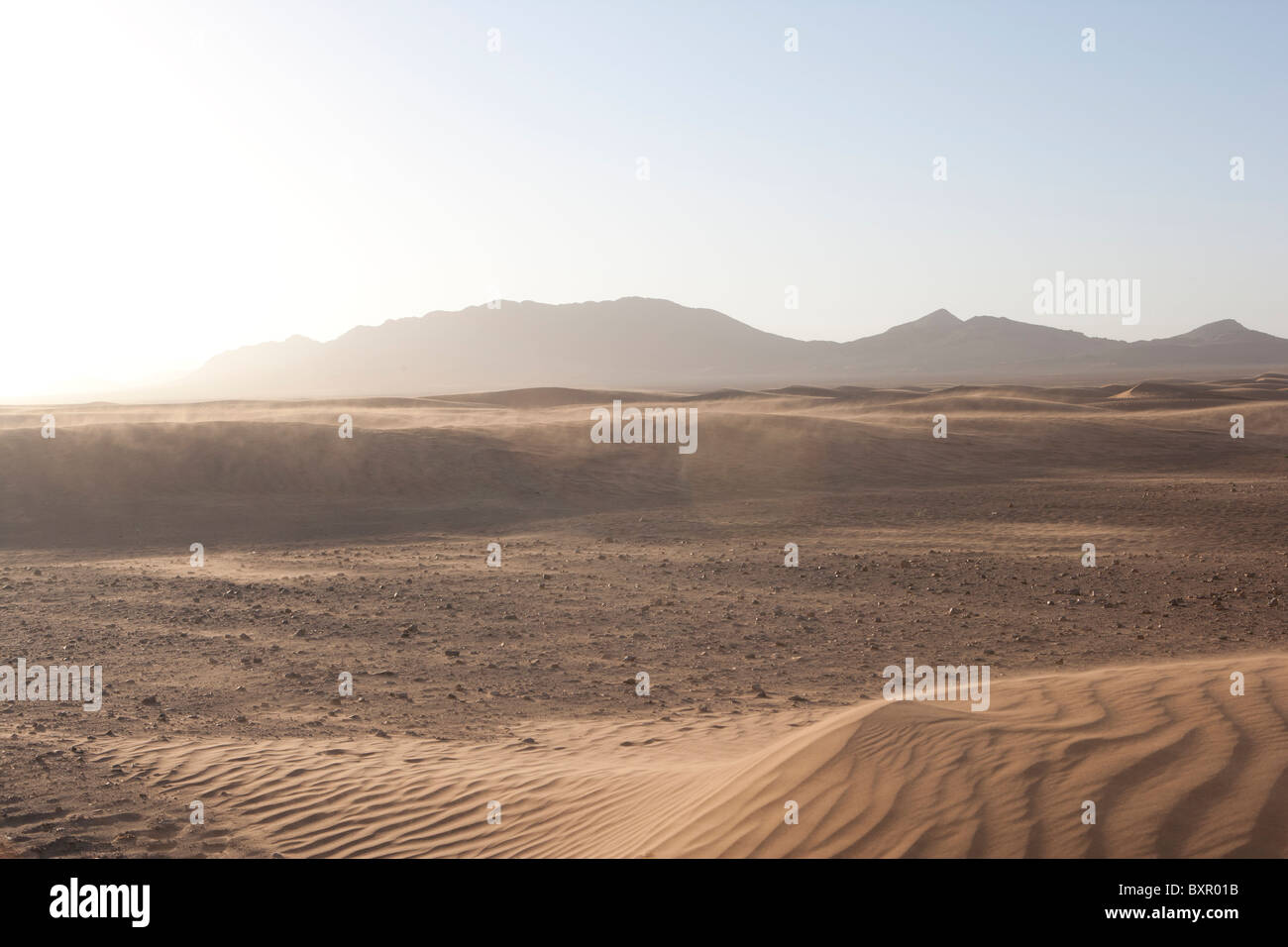 Wind Blowing And Eroded Sand Creating Ergs In The Desert Also Shows desert Pavement Land Form 