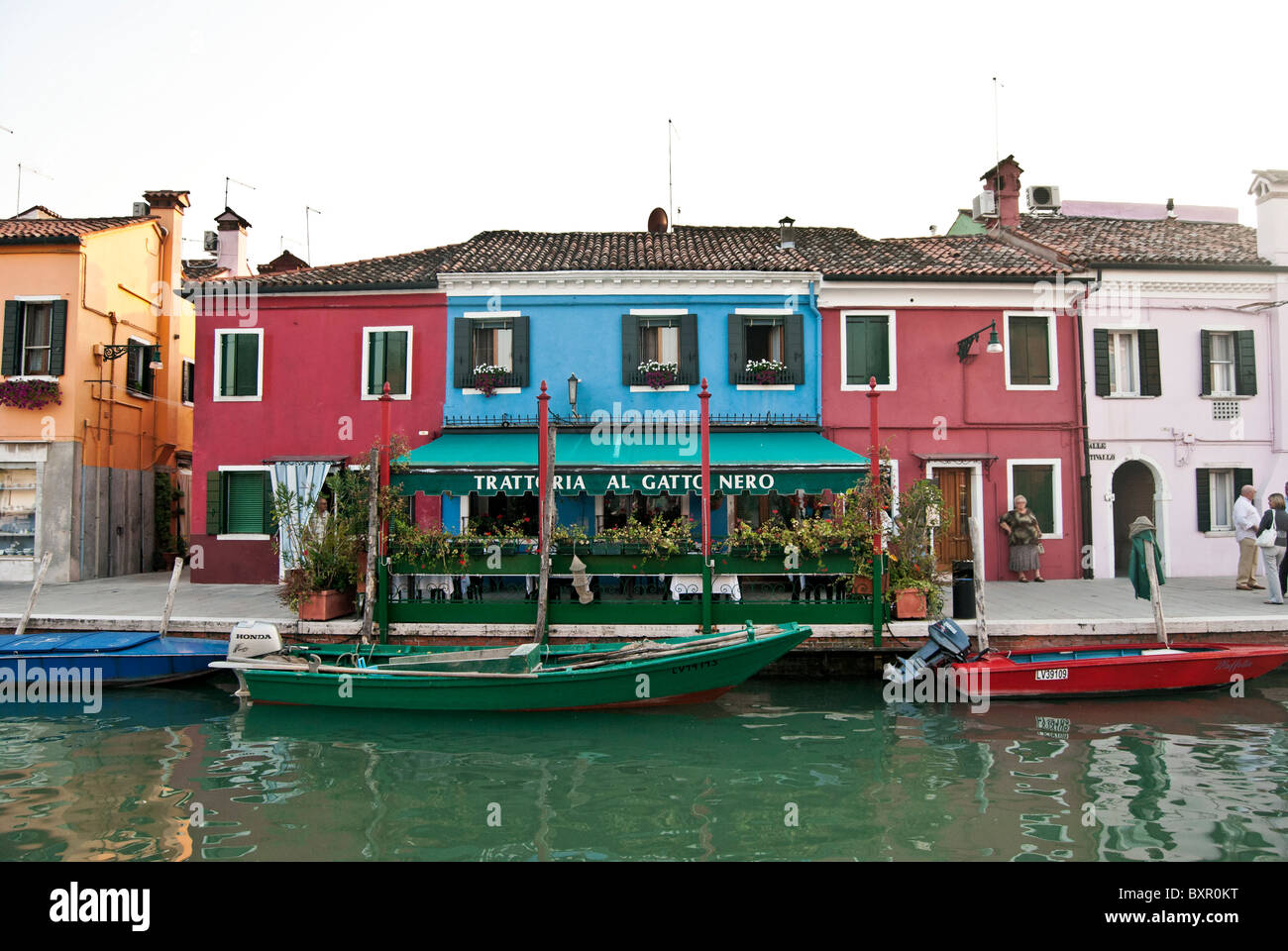 tavern "Il Gatto Nero", Burano, Venice Italy Stock Photo - Alamy