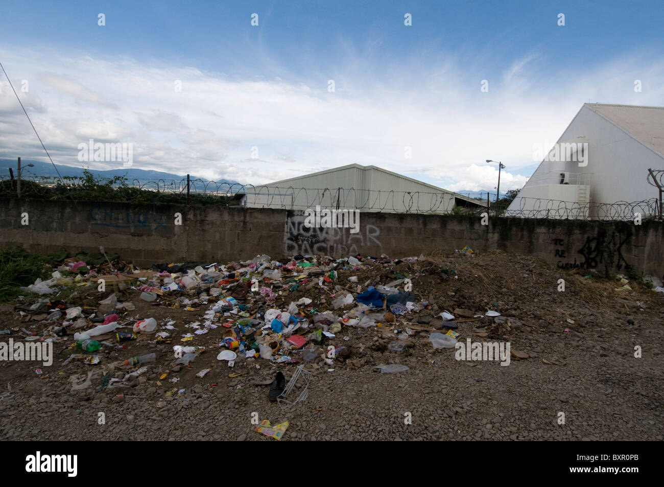 Garbage Poor neighborhood San Jose Pavas Stock Photo Alamy