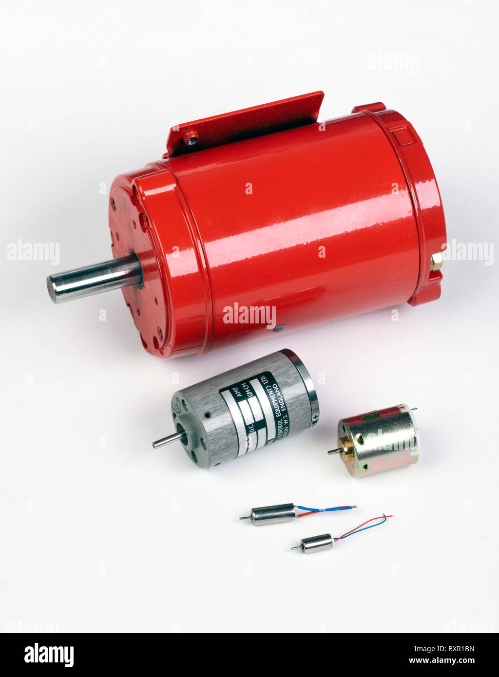 various DC electric motors Stock Photo Alamy