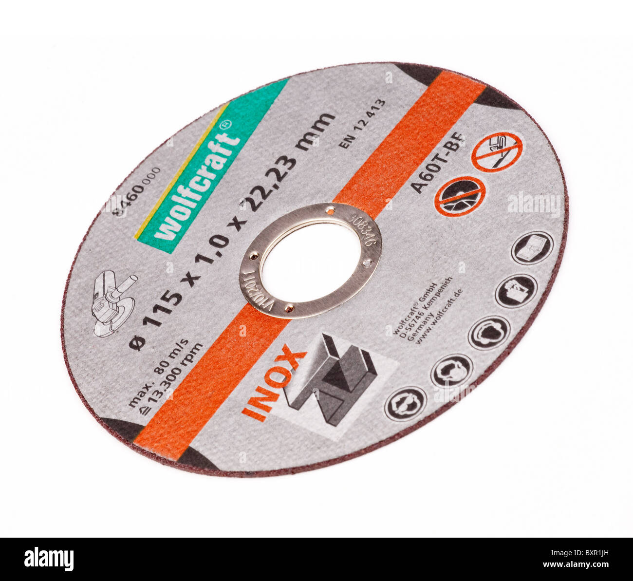 115mm 4.5' cutting / grinding abrasive disc Stock Photo