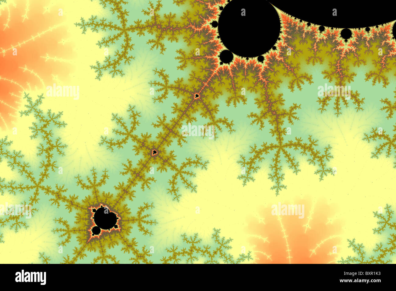 Small Mandelbrot portion magnified a million times Stock Photo - Alamy